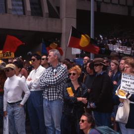Anti racist rally outside Liberal Party headquarters, Sydney, 1999