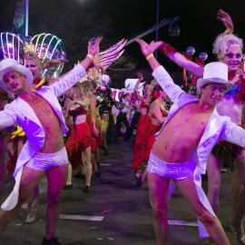 Dancers, Sydney Gay and Lesbian Mardi Gras Parade, Taylor Square Darlinghurst, 2014