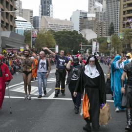 The Leather fetish group, Sydney Gay and Lesbian Mardi Gras Parade, Oxford Street Darlinghurst, 2014