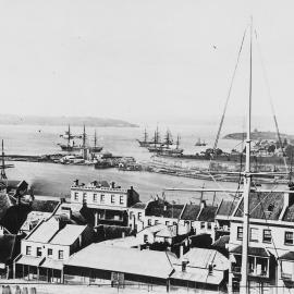 View from The Rocks over Sydney Cove, 1875