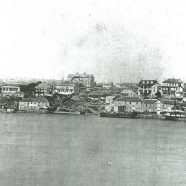 View of Dawes Point and Walsh Bay foreshore Sydney, 1860s