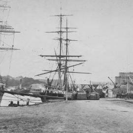 NINEVAH ( 1864--), sail, at left,Tarpeian Way, Sydney.