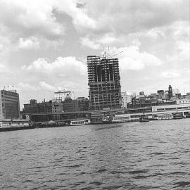 AMP Building during construction, Alfred Street Circular Quay, 1960s