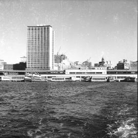 AMP Building and Circular Quay Railway Station, Alfred Street Sydney, 1962