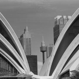 City through the Opera House, Circular Quay Sydney, 1993