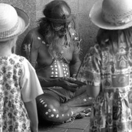 Kids and Aboriginal performer, Circular Quay Sydney, 1993