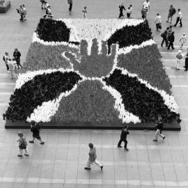 Sea Of Hands in flowers, Circular Quay Sydney, 2000