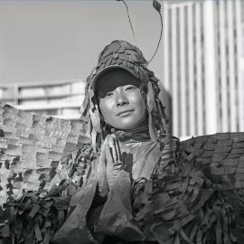 Busker as Madame Butterfly, Circular Quay Sydney, 2001