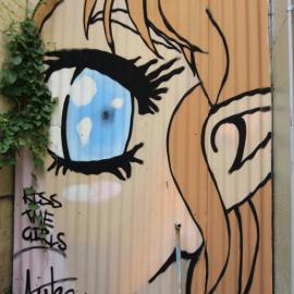Street art mural 'Kiss the Girls', Brumby Street Surry Hills, 2010