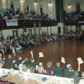 Ballroom dancing competitors, Gay Games, Sydney Town Hall, George Street Sydney, 2002