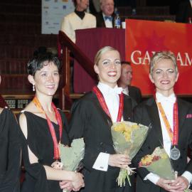 Medal winners, Ballroom Dancing Competition, Gay Games, Sydney Town Hall, 2002