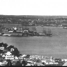 View of Millers Point from North Sydney, circa 1880