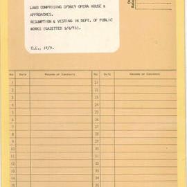 File - Resumption of land comprising Sydney Opera House and approaches, 1973-1974