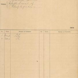 File - Establishment of relief agencies during influenza epidemic, Sydney, 1919