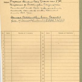 File - Paddington Town Hall -  Proposed Honour Roll (World War 1), 1943-1946 
