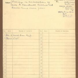 File - Policy about allocation of site for circus each Easter, 1952