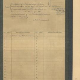 File - Proposition to establish Sydney Civic Theatre, Sydney, 1949-1950