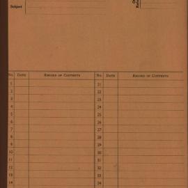 Town Clerk. Re City Organist and Circular