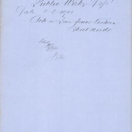 Public Works Dept. - Town Clerk. Acknowledgement re iron fence Victoria Street North.