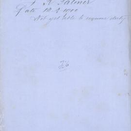 J R Palmer.  Not yet able to resume duty.