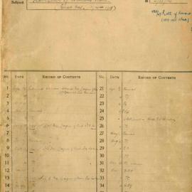 File - Provision of Honour Roll - World War I, Sydney Town Hall, 1930-1949