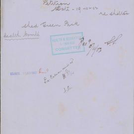 Petition - Alderman West. For cabman's shelter in Green Park - undersigned by Hayes, Keegan,