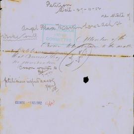 File - Petition - Poor condition of Angel Place, Martin Lane and Ash Street Sydney, 1902