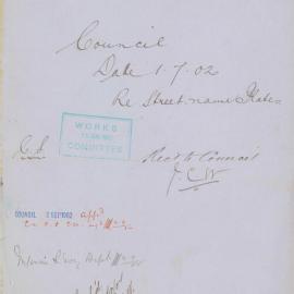 Council - Town Clerk. Re supply and delivery of street name plates.