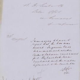 WH Soul & Co - Town Clerk. Removal of refuse