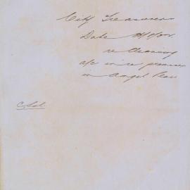 File - Account for cleaning vacant premises in Angel Place for plague prevention, 1902
