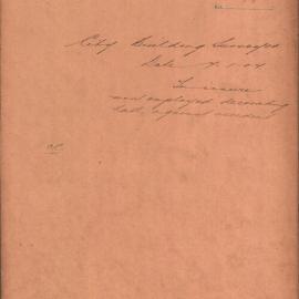 [City Building Surveyor - Town Clerk. To insure men employed decorating [Town] Hall against