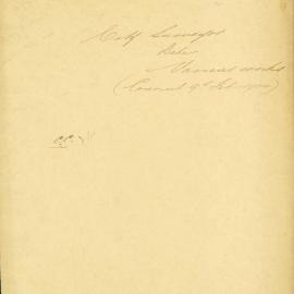 City Surveyor - Town Clerk. Various works needed, with costings (Council 9th Feb 1904).