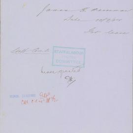 James H. Merriman. [For one months leave of absence]