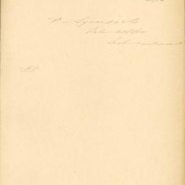 M Symonds & Co - Town Clerk. Soot nuisance [at 285-287 Pitt Street]