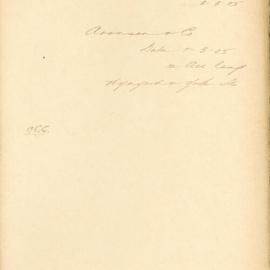 Aronson & Co. - Town Clerk. Outages of arc lamp, Wynyard & York Streets