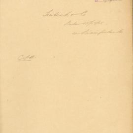 Trebeck & Co - Town Clerk. Disinfectants. [Supply of]