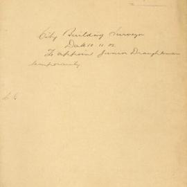 City Building Surveyor - Town Clerk. To appoint Junior Draughtsman temporarily. Confirmation of