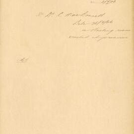Mrs C. MacDonnell - TC. [Erection of waiting room at premises in Macquarie St]