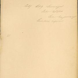 City Building Surveyor - TC. [Employment of temporary painters for short term in Queen Victoria 