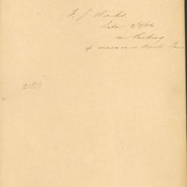 J. Winks - TC. [Use of Morts Lane by youths for wrapping & packing wine bottles.]