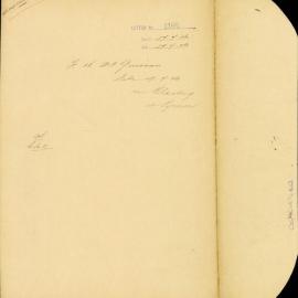 FM McGuiness - Town Clerk. Blasting at Pyrmont [at Mr Saunder's quarries]