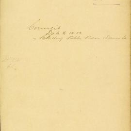 Minute papers from a Council Meeting dated 2/10/1906 concerning metalling costs for Nobbs, Nixon