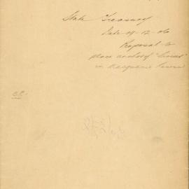 File - Excision of areas at Macquarie Place for anchor from Sirius, 1906