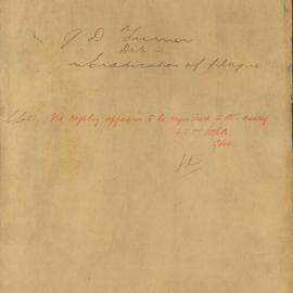 File - Essay by sanitary expert George Turner on eradication of plague, 1907