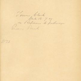 File - Correspondence relating to repair of paths in Green Park Darlinghurst, 1907