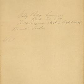 File - City Building Surveyor - Town Clerk. To carry out electric lighting at Domain Baths [Woolloomooloo 