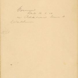 File - Council - Town Clerk. Additional leave to Watchmen, request by William Miller..