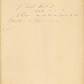 File - J. A.B. Cahill, solicitor - Town Clerk. Claim for accident to Adolphus Conlon, 12, at Gymnasium. 