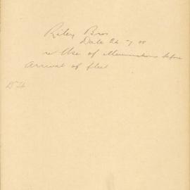 File - Riley Bros. [Application for use of illuminations before the visit of the American Fleet]