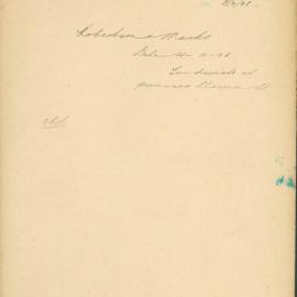 File - Robertson & Marks (architects) - Town Clerk. [Permission to deviate premises in Clarence St.]